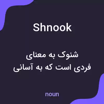معنی shnook به فارسی معنی shnook به فارسی