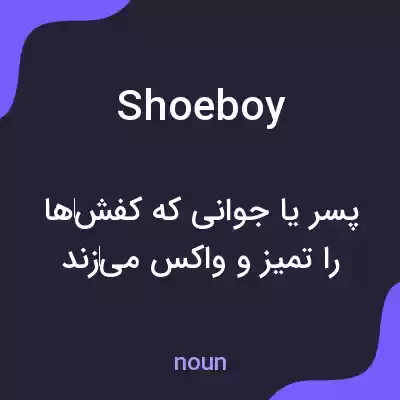معنی shoeboy به فارسی معنی shoeboy به فارسی