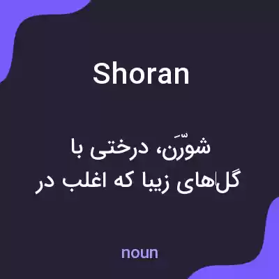 معنی shoran به فارسی معنی shoran به فارسی