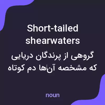 معنی short-tailed shearwaters به فارسی معنی short-tailed shearwaters به فارسی