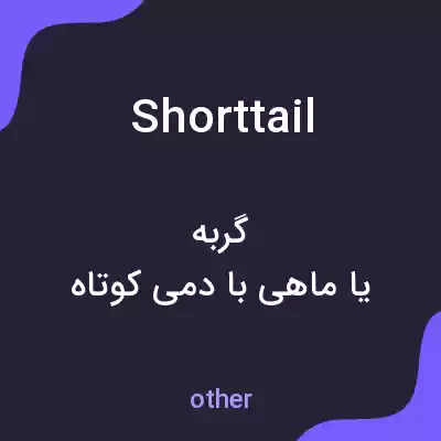 معنی shorttail به فارسی معنی shorttail به فارسی
