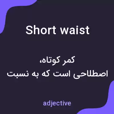 معنی short waist به فارسی معنی short waist به فارسی