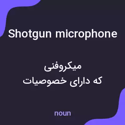 معنی shotgun microphone به فارسی معنی shotgun microphone به فارسی