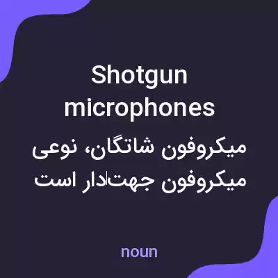 معنی shotgun microphones به فارسی