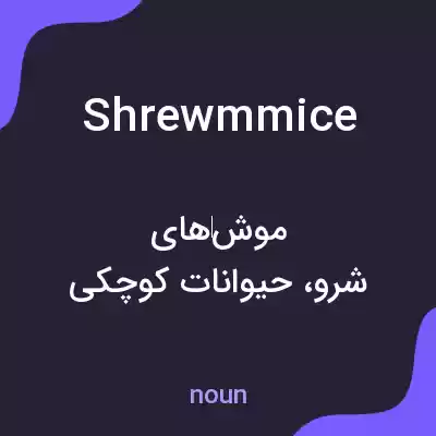 معنی shrewmmice به فارسی معنی shrewmmice به فارسی