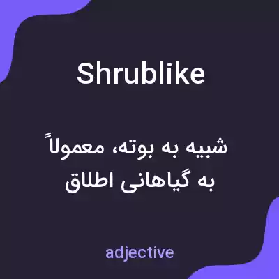 معنی shrublike به فارسی معنی shrublike به فارسی