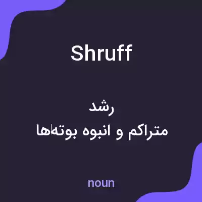 معنی shruff به فارسی معنی shruff به فارسی