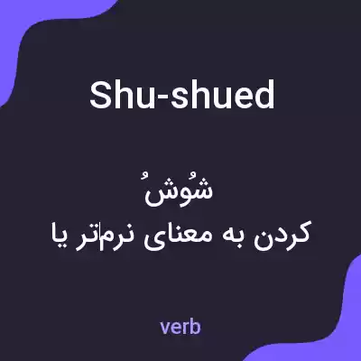 معنی shu-shued به فارسی معنی shu-shued به فارسی