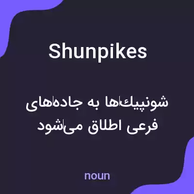 معنی shunpikes به فارسی معنی shunpikes به فارسی