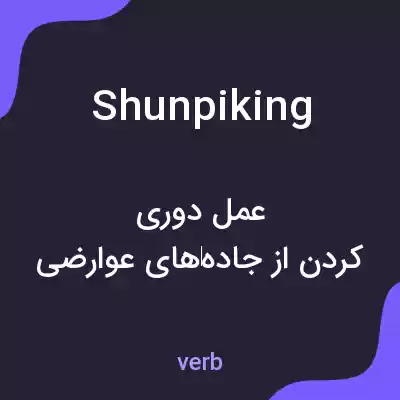 معنی shunpiking به فارسی معنی shunpiking به فارسی