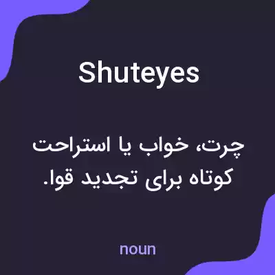 معنی shuteyes به فارسی معنی shuteyes به فارسی