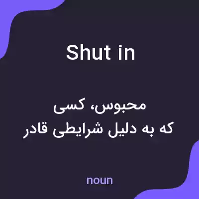 معنی shut in به فارسی معنی shut in به فارسی