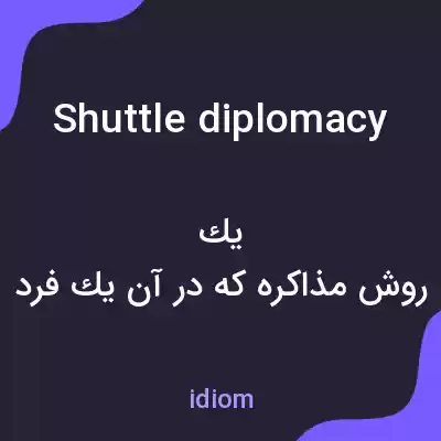 معنی shuttle diplomacy به فارسی معنی shuttle diplomacy به فارسی