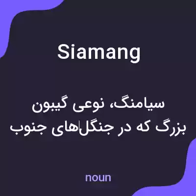 معنی siamang به فارسی معنی siamang به فارسی
