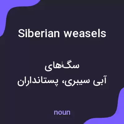 معنی siberian weasels به فارسی معنی siberian weasels به فارسی