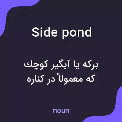 معنی side pond به فارسی معنی side pond به فارسی