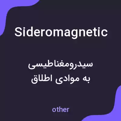معنی sideromagnetic به فارسی معنی sideromagnetic به فارسی