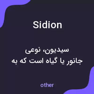 معنی sidion به فارسی معنی sidion به فارسی
