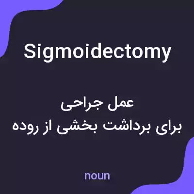 معنی sigmoidectomy به فارسی معنی sigmoidectomy به فارسی