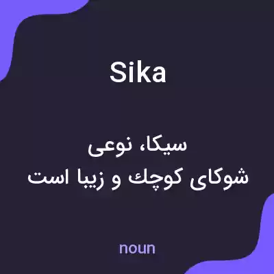 معنی sika به فارسی معنی sika به فارسی