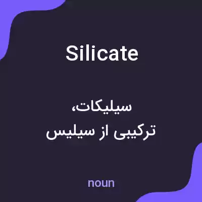معنی silicate به فارسی معنی silicate به فارسی