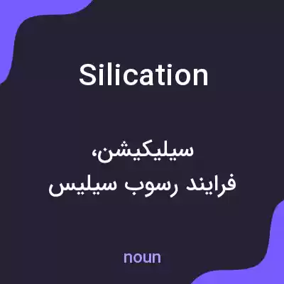 معنی silication به فارسی معنی silication به فارسی
