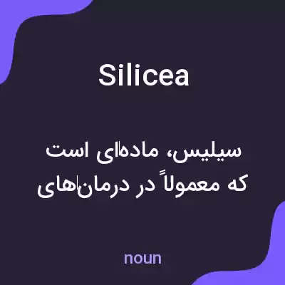 معنی silicea به فارسی معنی silicea به فارسی