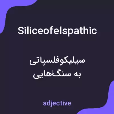 معنی siliceofelspathic به فارسی معنی siliceofelspathic به فارسی