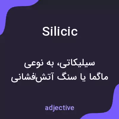 معنی silicic به فارسی معنی silicic به فارسی