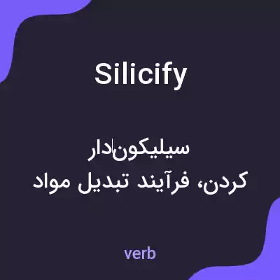 معنی silicify به فارسی معنی silicify به فارسی