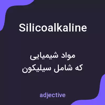 معنی silicoalkaline به فارسی معنی silicoalkaline به فارسی