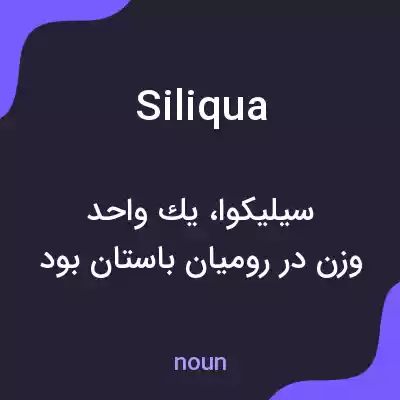 معنی siliqua به فارسی