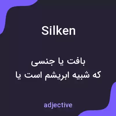 معنی silken به فارسی معنی silken به فارسی