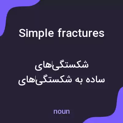 معنی simple fractures به فارسی معنی simple fractures به فارسی