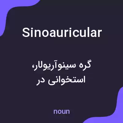 معنی sinoauricular به فارسی معنی sinoauricular به فارسی