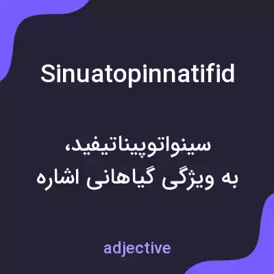 معنی sinuatopinnatifid به فارسی معنی sinuatopinnatifid به فارسی