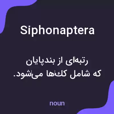 معنی siphonaptera به فارسی معنی siphonaptera به فارسی