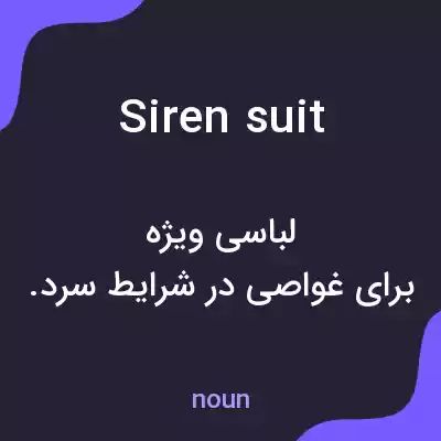 معنی siren suit به فارسی معنی siren suit به فارسی
