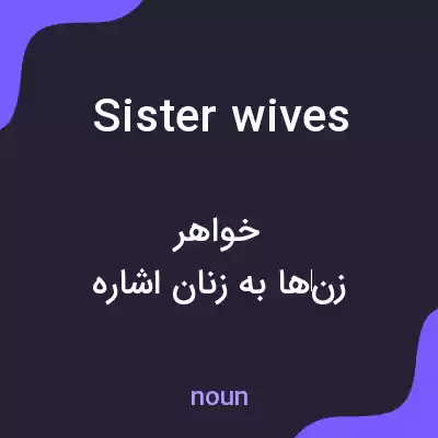 معنی sister wives به فارسی معنی sister wives به فارسی