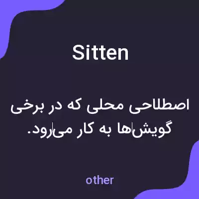 معنی sitten به فارسی معنی sitten به فارسی