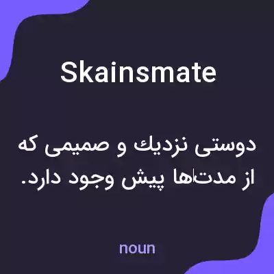 معنی skainsmate به فارسی معنی skainsmate به فارسی