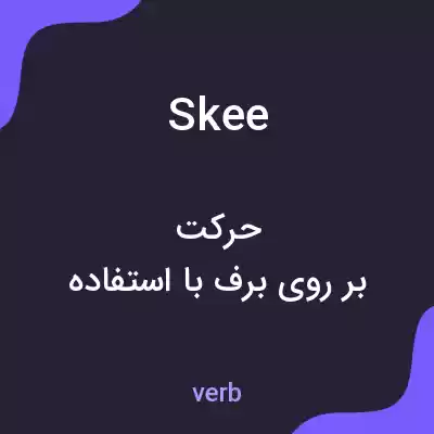 معنی skee به فارسی معنی skee به فارسی