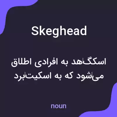 معنی skeghead به فارسی
