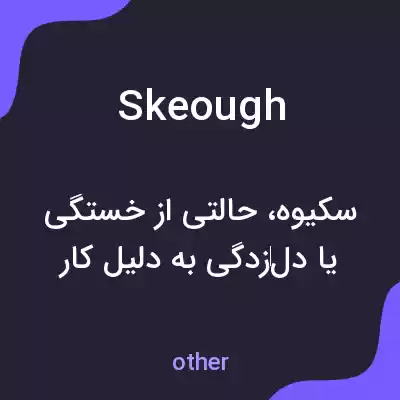 معنی skeough به فارسی معنی skeough به فارسی