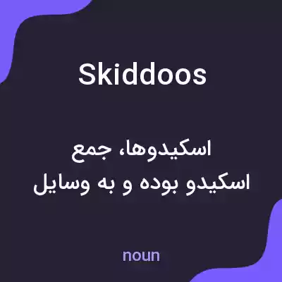 معنی skiddoos به فارسی معنی skiddoos به فارسی