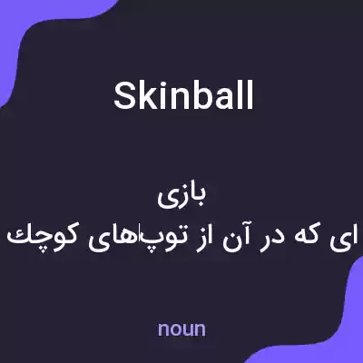 معنی skinball به فارسی معنی skinball به فارسی