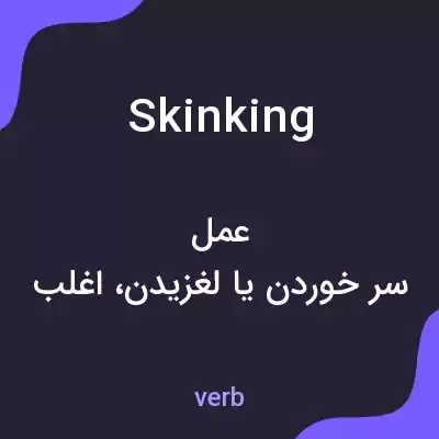 معنی skinking به فارسی معنی skinking به فارسی