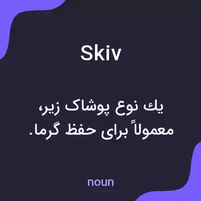 معنی skiv به فارسی معنی skiv به فارسی