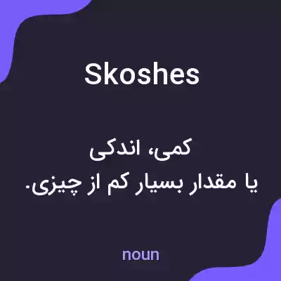 معنی skoshes به فارسی معنی skoshes به فارسی