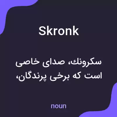 معنی skronk به فارسی معنی skronk به فارسی